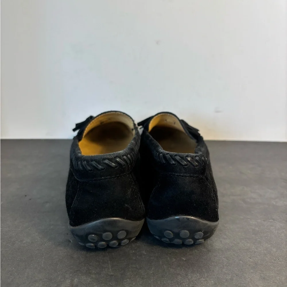 Vaneli Black Suede Tassel Loafers 6.5M Classic Driving Flats